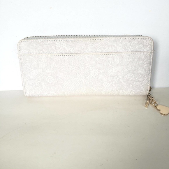 Cecil McBee Wallet Gray Floral Large Long Card Bill Holder Clutch Zip Around - Picture 4 of 11